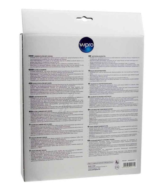 Aktivkohlefilter für Whirlpool Dunstabzugshaube 484000008674 F196, 2 Stück