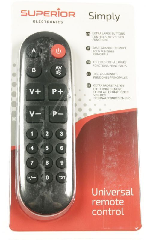 Superior Waschmaschinen-Fernbedienung SUPTLB002 große Tasten