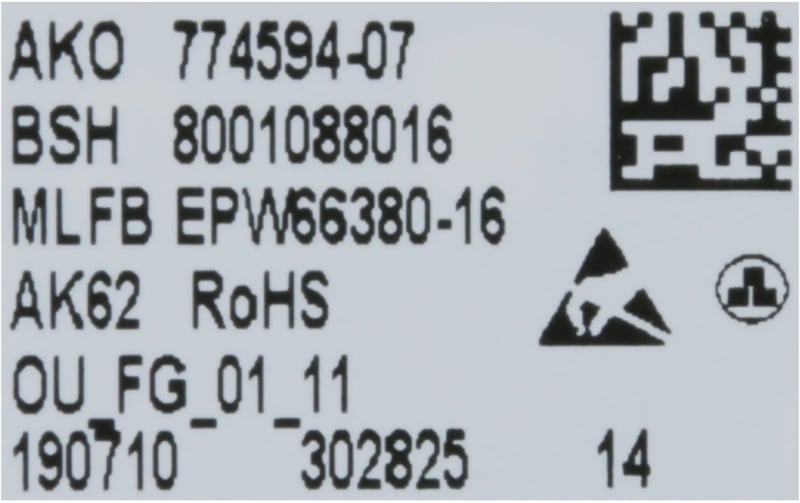 Bedienmodul programmiert 00638696
