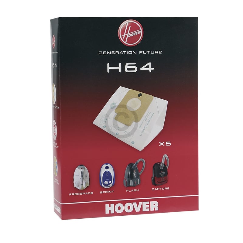 Filterbeutel HOOVER 35600637 H64 für Staubsauger 5Stk