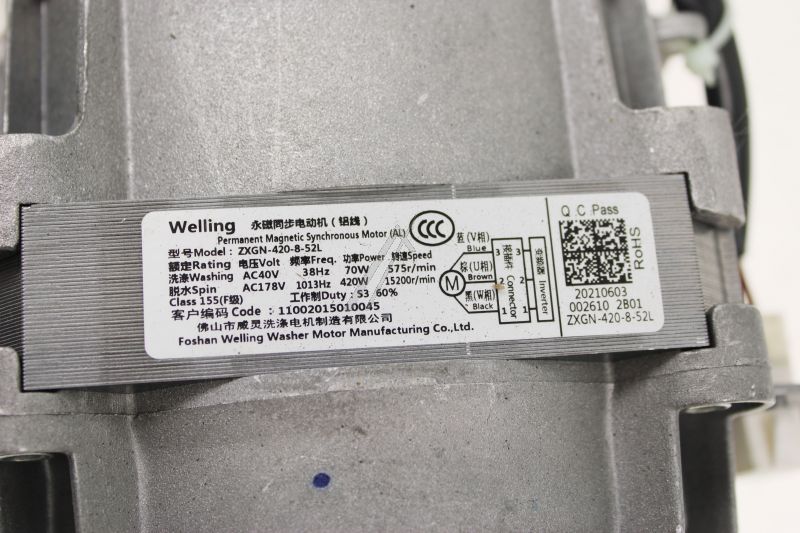 Waschmaschinenmotor Midea 11002015010045 Zxgn-420-8-52l