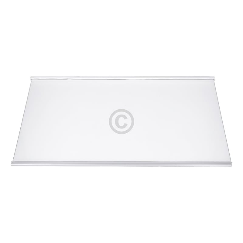 Glasplatte Whirlpool 480132101134 495x317mm mit Zierleisten für KühlGefrierKombination