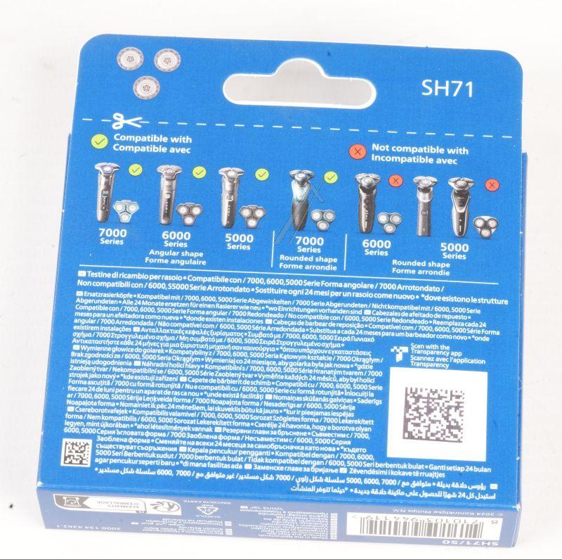Scherköpfe SH7150 für Rasierer Philips SH7150 Rasierköpfe, Silber