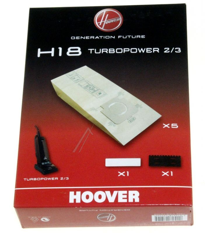 H18 Turbopower Staubsaugerbeutel Candy/Hoover 09173709 5 Stück Papier