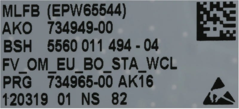 Bedienmodul 00648768