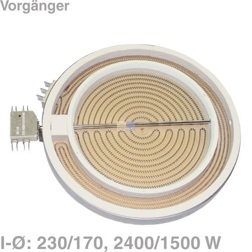 Strahlheizkörper 225/170mmØ 2400/1500W 230V, OT! 00494747 494747 Bosch, Siemens,