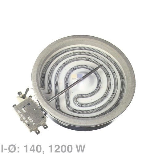 Strahlheizkörper 140mmØ 1200W 230V  EGOnomic-Heizkörper EGO 10.74631.004 für Herd