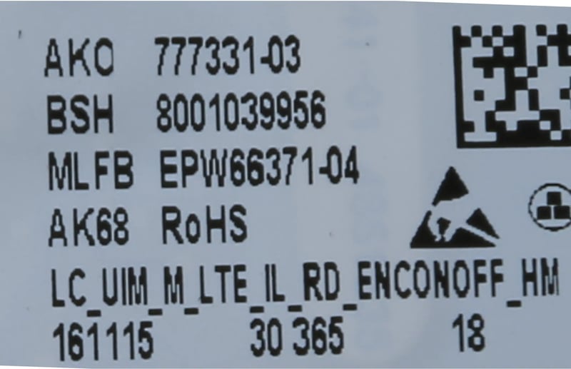 Bedienmodul programmiert 12010717