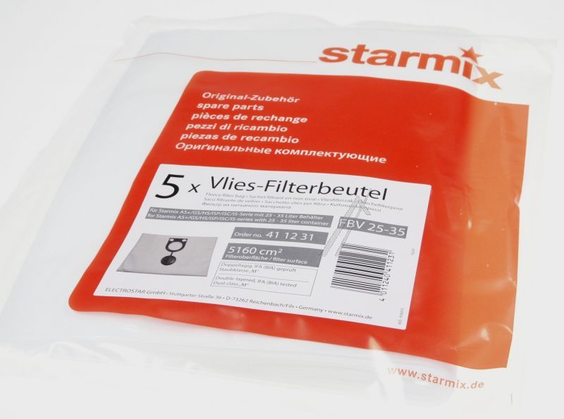 Starmix Staubsaugerbeutel FBV 25-35 Vlies 5er Pack