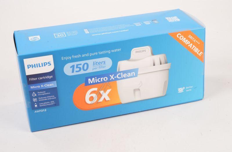 Philips Kaffeemaschine Micro X-Clean Filter 6er-Pack Wasserfilter
