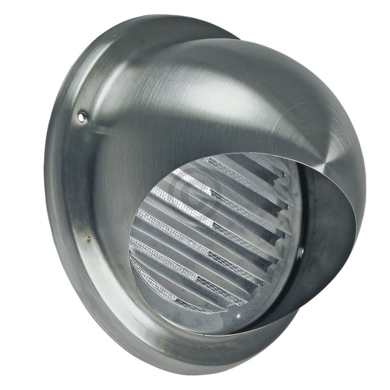 Außenhaube 125erR Edelstahl gebürstet