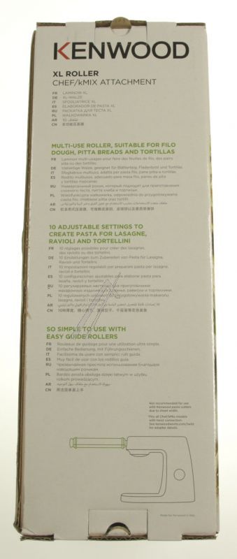 Teigroller XL für Küchenmaschine DeLonghi AW20011038 Pasta-Roller