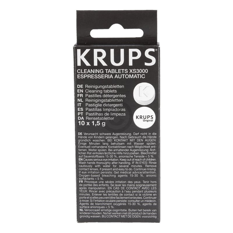 Reinigungstabletten KRUPS XS300010 für Kaffeemaschine Espressomaschine Kaffeeautomat 10Stk