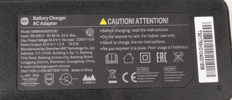 Ladegerät für E-Scooter Xiaomi C002470004500 passend für 4 Pro 2nd Gen und 5