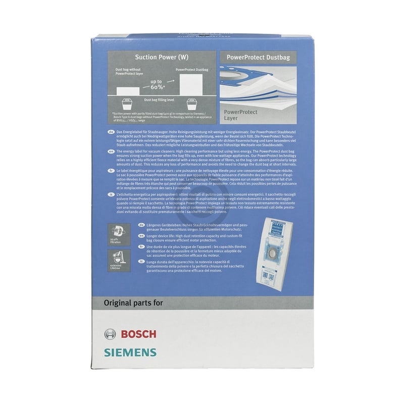 Filterbeutel BOSCH 00577549 Typ G ALL plus BBZ51FGALL für Bodenstaubsauger 5Stk