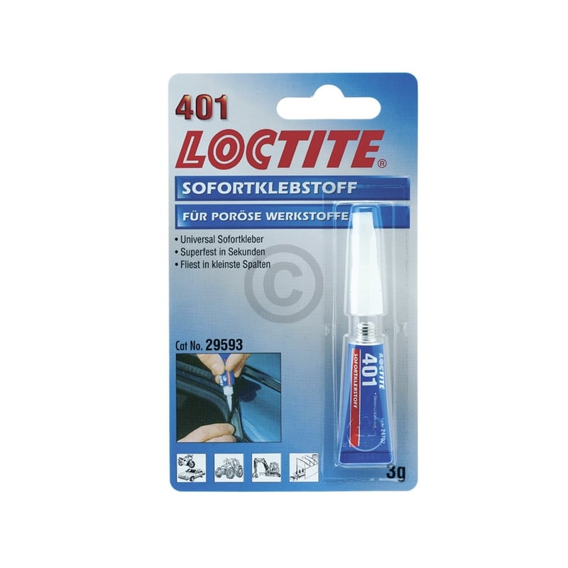 Sekundenkleber Loctite 401 für Türdichtung Kühlschrank Gefrierschrank 3g Tube
