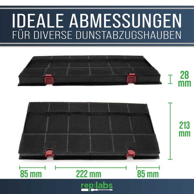 Kohlefilter AT wie DKF24 Typ150 Electrolux 9029793669 für Dunstabzugshaube