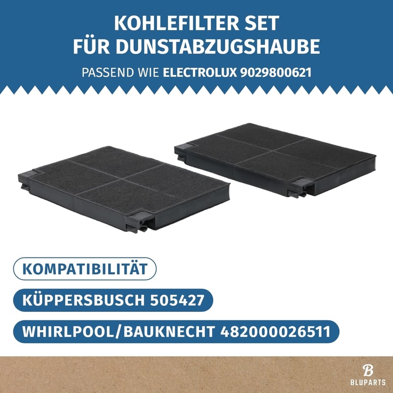 Kohlefilter Set passend für AEG 9029800621 EFF55 BLUPARTS in Dunstabzugshaube