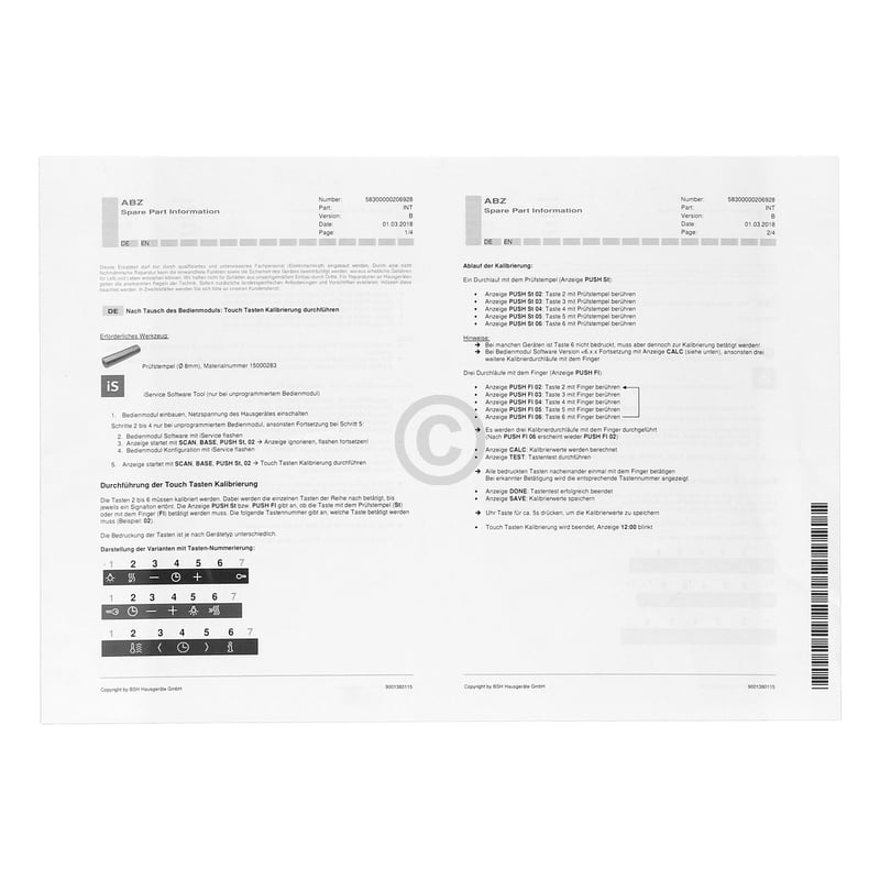 Bedienmodul programmiert 11024371