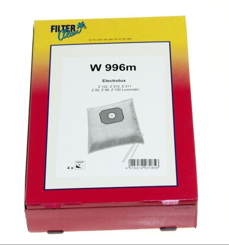 Staubsaugerbeutel + Mikrofilter für Staubsauger Filterclean FL0828K 4 Stück Set