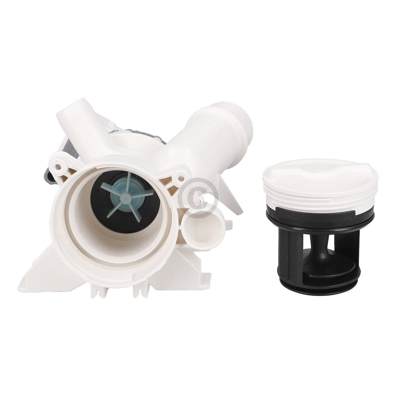Ablaufpumpe mit Kopf Sieb passend für Candy 43041796 BLUPARTS in Waschmaschine
