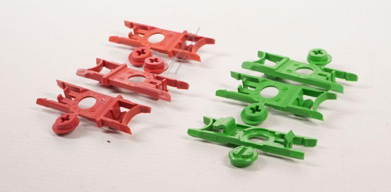 Halter Designleiste für Mikrowelle Bosch Siemens 12053302 2x rot 2x grün