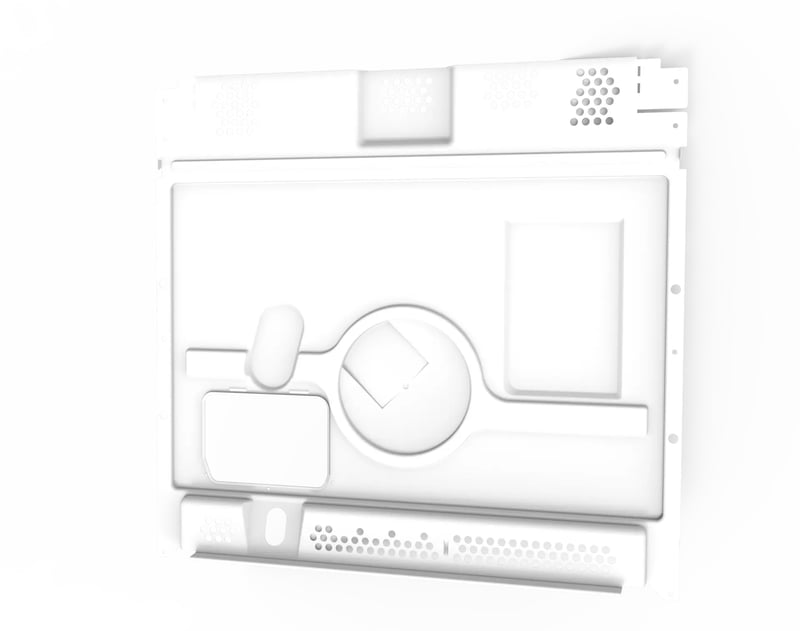 Rückwand für Bosch Ofen 00718467 weiß, Kunststoff