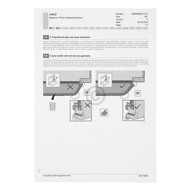 Frontglasscheibe Bosch 20007536 für Backofen Bosch
