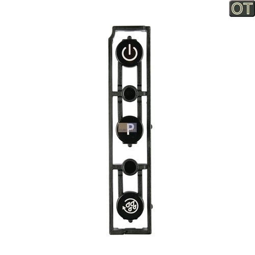 Tastenkappe schwarz bedruckt 3er DeLonghi 5913212251 Tastenreihe links