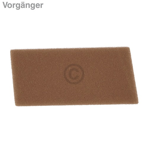 Schaumfilter wie Whirlpool 481010354757 Sockelfilter 225x107x8mm an Wärmetauscher Trockner