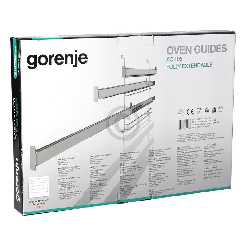 Haltegitterset mit Teleskopauszug 3-fach für Backbleche Rost gorenje AC105 640245 in Backofen