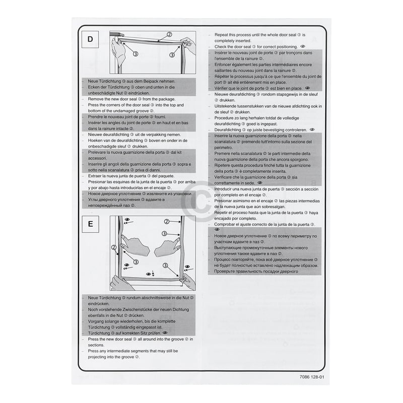 Magnettuerdichtung stahlgrau Liebherr 7109981 Liebherr