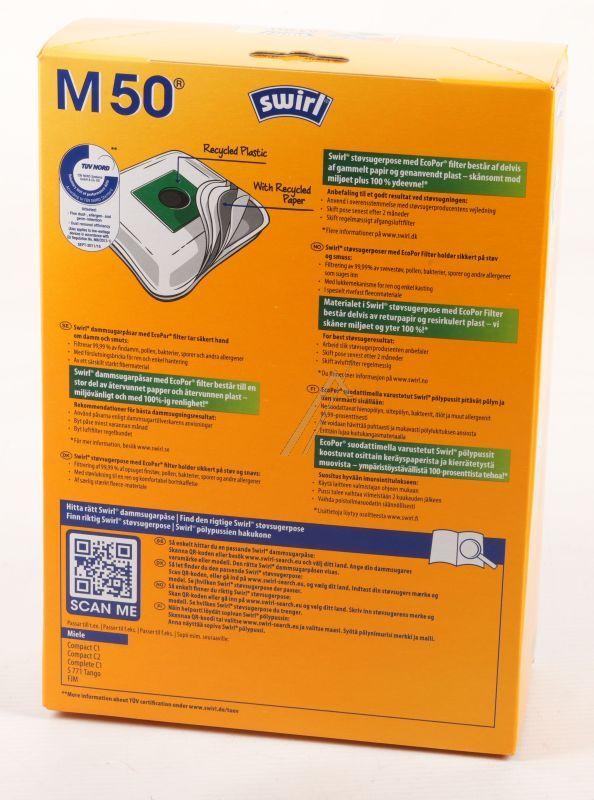 Staubsaugerbeutel M50 für Staubsauger Melitta 99757 Airspace Green Line 4er Pack