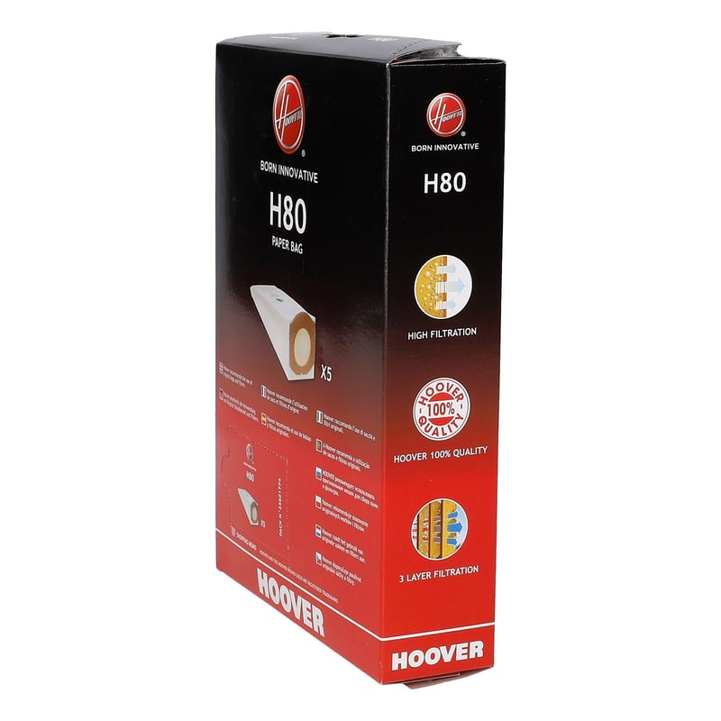 H80 HEPA Staubbeutel für Candy Hoover Staubsauger 35601774 5er Pack