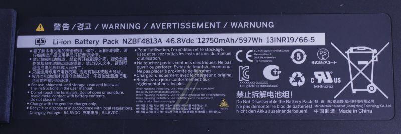 Akku Segway-Ninebot AB.05.16.00.0005 für E-Scooter Max G3 Serie MAXG3E MAXG3D MAXG3I