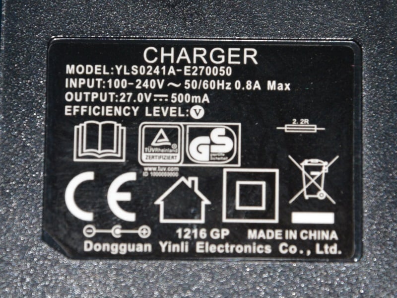 Ladegerät für Staubsauger Hisense/Gorenje 602726 Netzteil, 27V, 0,5A