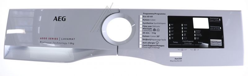 Bedienfeld weiß für Waschmaschine AEG 140224784011 Steuerung Blende