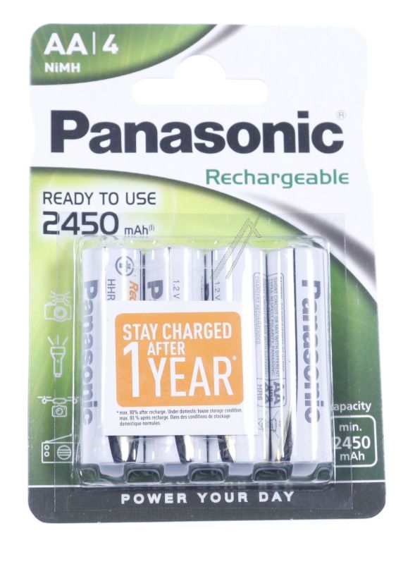 Panasonic Evolta Akku für Staubsauger HHR3XXE4BP 2450mAh 4er Pack