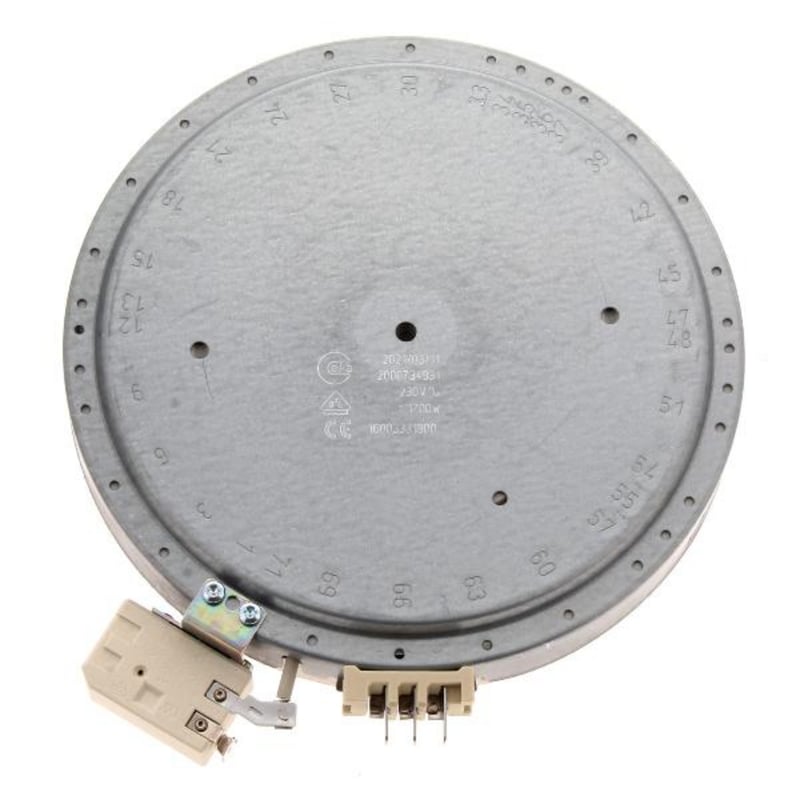 Strahlheizkörper 180mm 1700W Bauknecht 481225998566 für Kochfeld