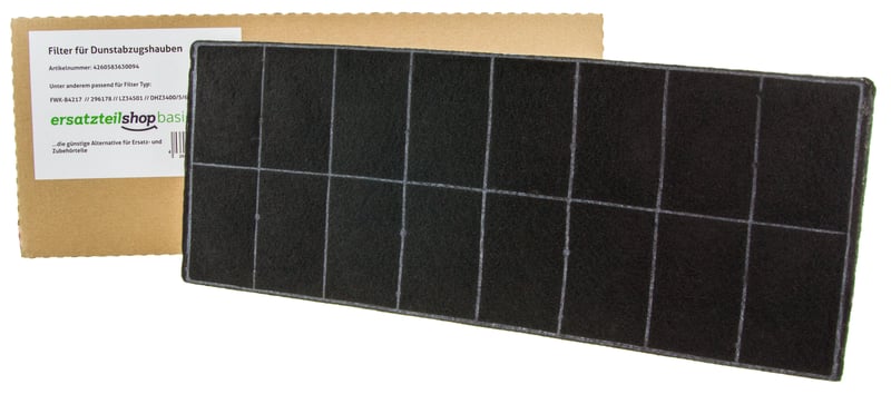 Premium Aktivkohlefilter - passend wie BSH 296178 Siemens LZ34501 Bosch DHZ3400/5/6 00296178
