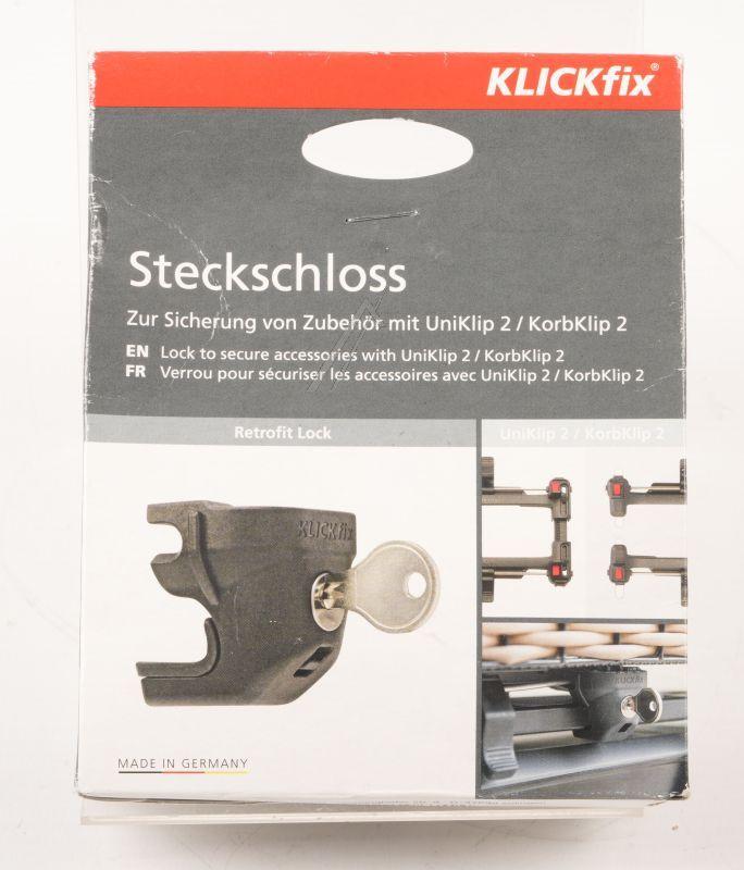 Klickfix Steckschloss Uniklip 2 für E-Scooter Egret Me_19025 schwarz, Befestigung
