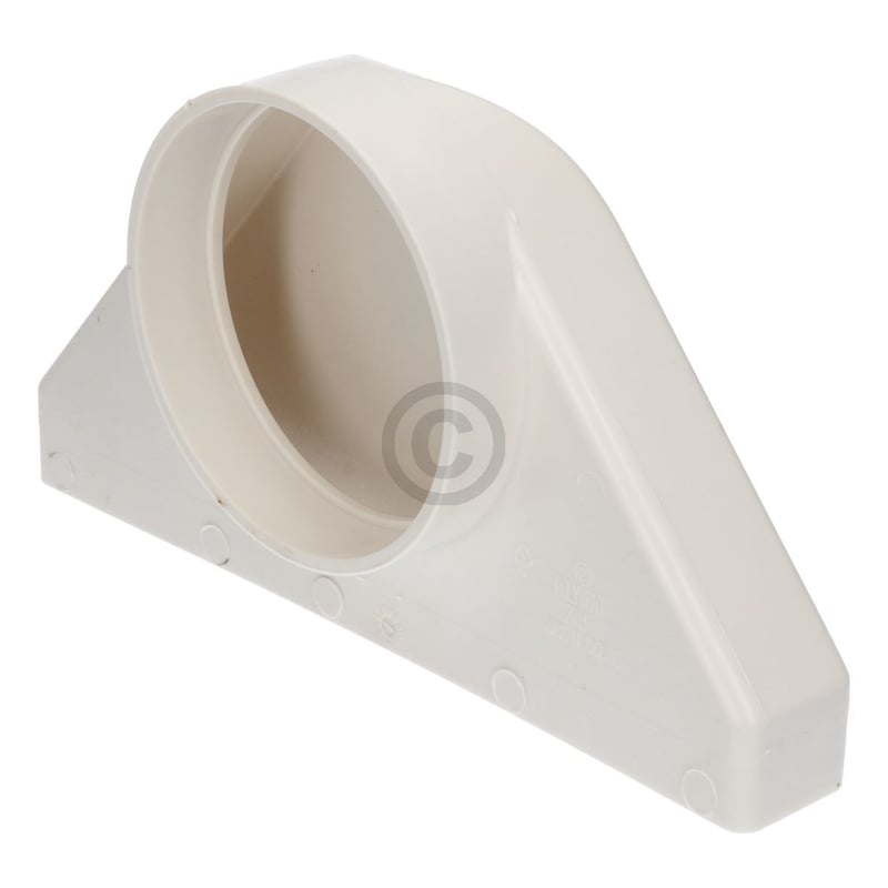 Umlenkstück 100er ultraflach 90° Rundrohr 100mmØ auf Flachkanalmuffe zu 234x29mm für Belüftungtechnik