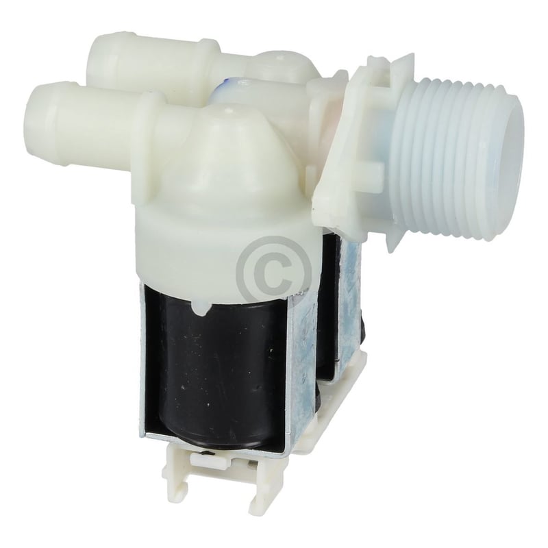 Magnetventil 2-fach 180° 14,0mmØ, OT! 480111100199 Bauknecht, Whirlpool, Ikea