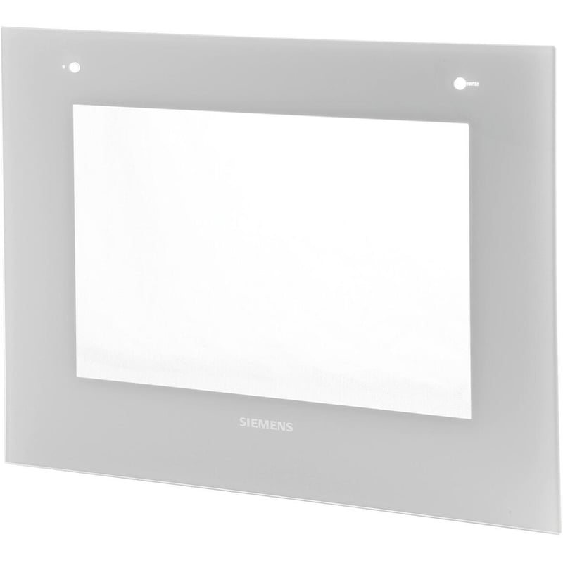 Frontglasscheibe für 60cm Geräte, Farbe:weiß,mit geklebten Kunststoffprofilen für 60cm Geräte, Farbe:weiß, 00776121