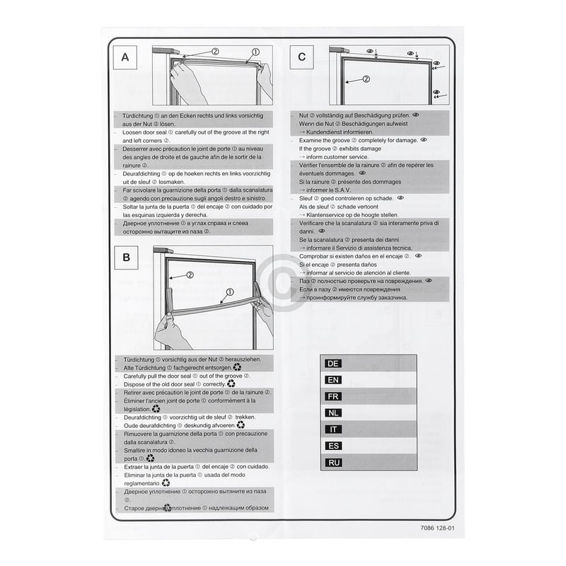 Magnettuerdichtung stahlgrau Liebherr 7109981 Liebherr