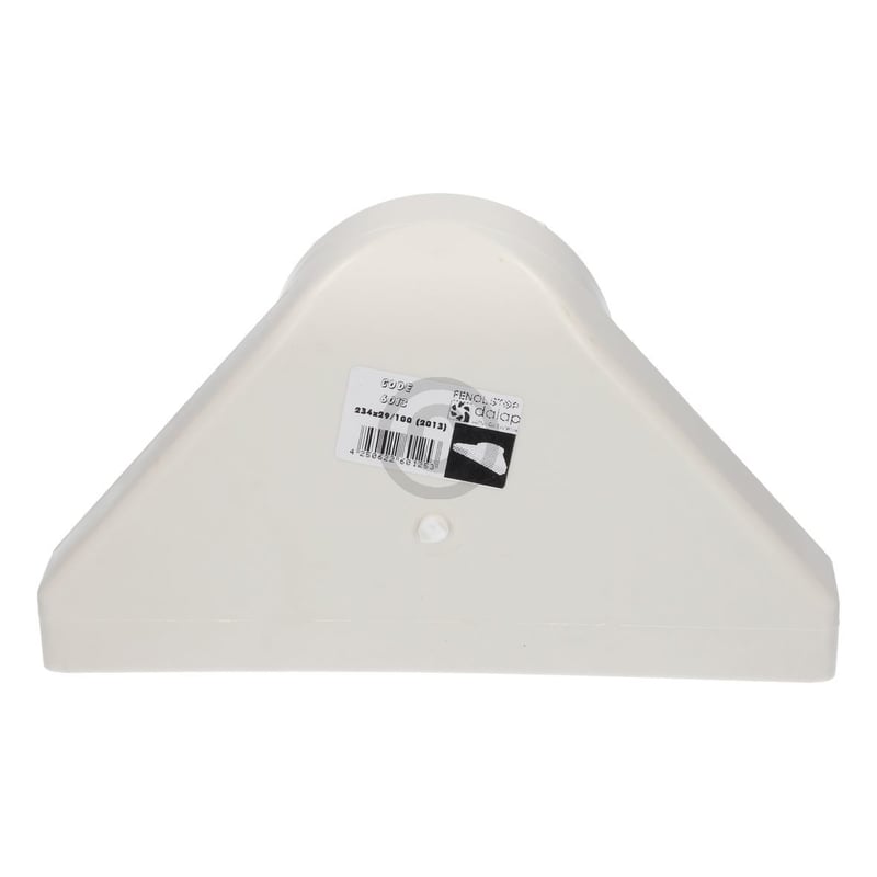 Umlenkstück 100er ultraflach 90° Rundrohr 100mmØ auf Flachkanalmuffe zu 234x29mm für Belüftungtechnik