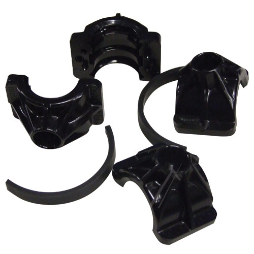 Halbschalen-Satz mit Bremsgummi für Waschmaschine Candy Hoover 91941756 Bremsfunktion, Trommellager