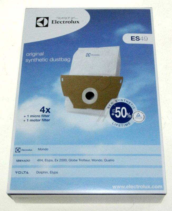 ES49 Beutel & Filter für Staubsauger Electrolux 9002565464 (4 Beutel, 1 Motorfilter, 1 Mikrofilter)