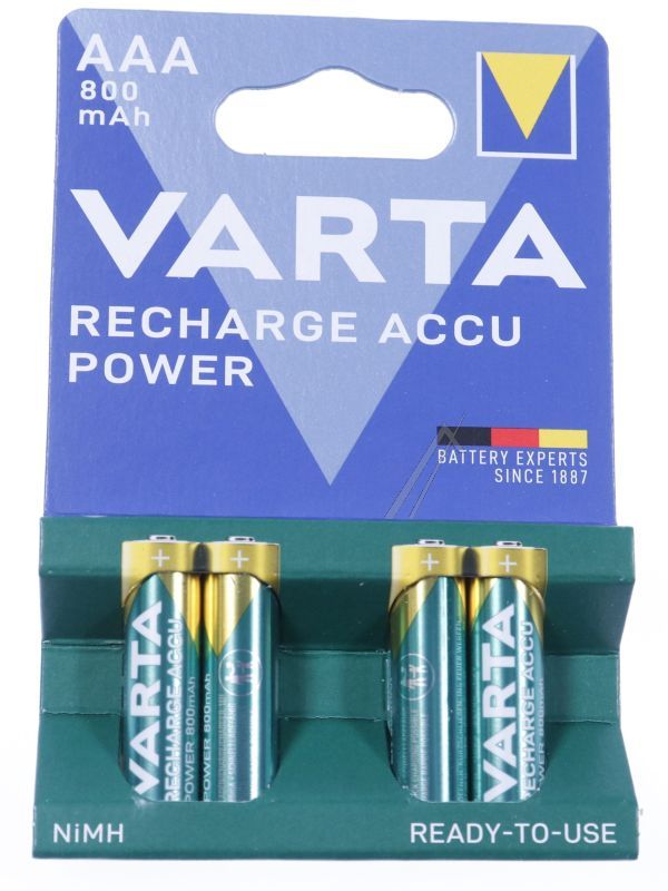 Varta AAA Micro Akku 800mAh für Ofen 56703101404 Ready2Use