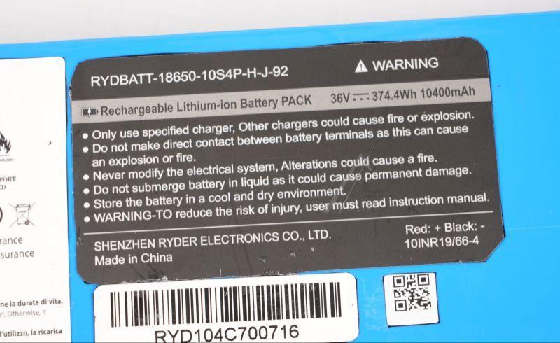 Akku 36V 10Ah P2E-26 für JEEP Adventurer und Ducati Pro II Evo E-Scooter